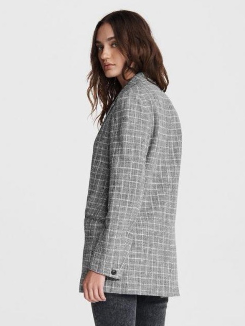 Rag & Bone grey check deconstructed check ames blazer (missing size) - Picture 3 of 16